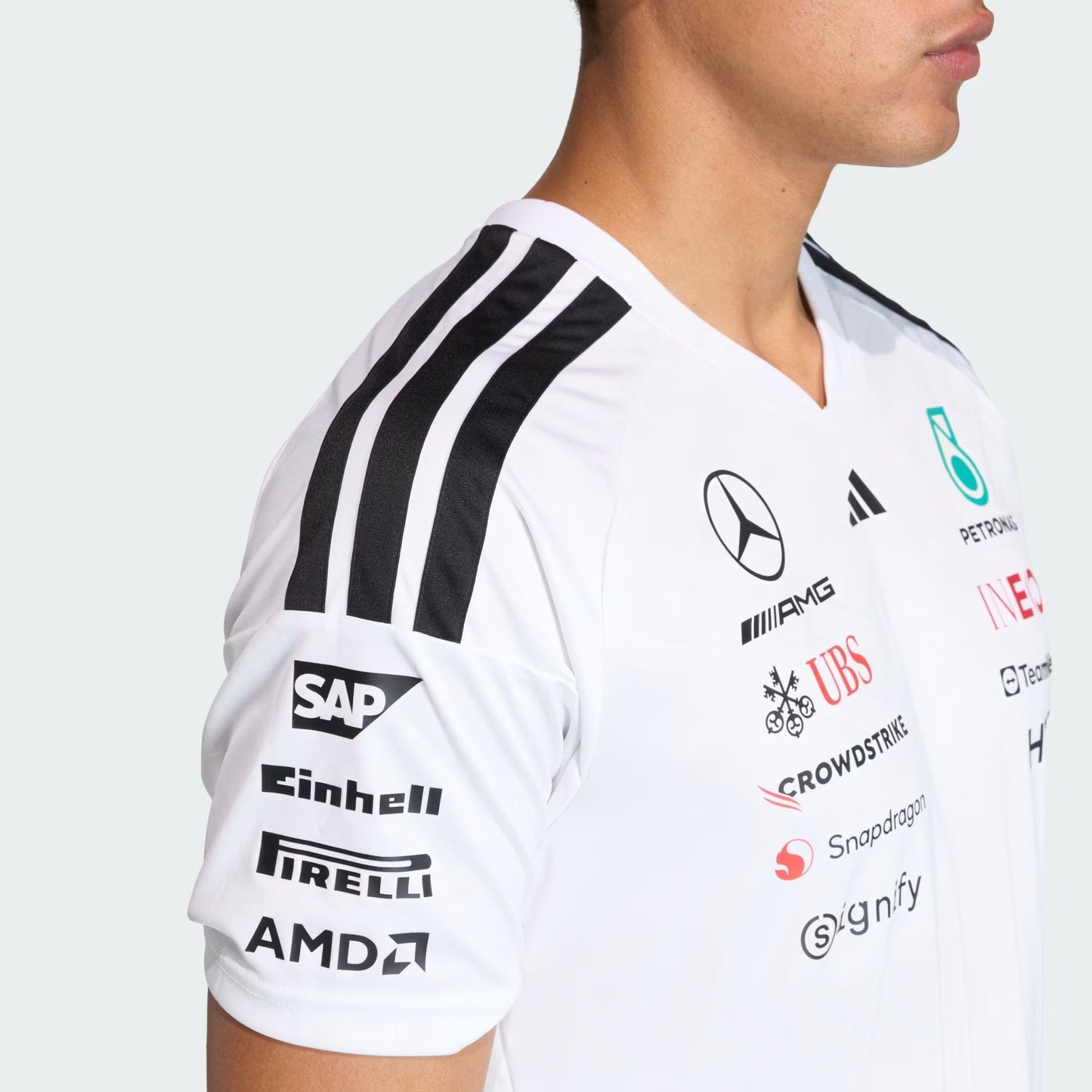 Team Driver T-Shirt Jersey 2026 Mercedes-AMG Petronas Formula 1 Team- White
