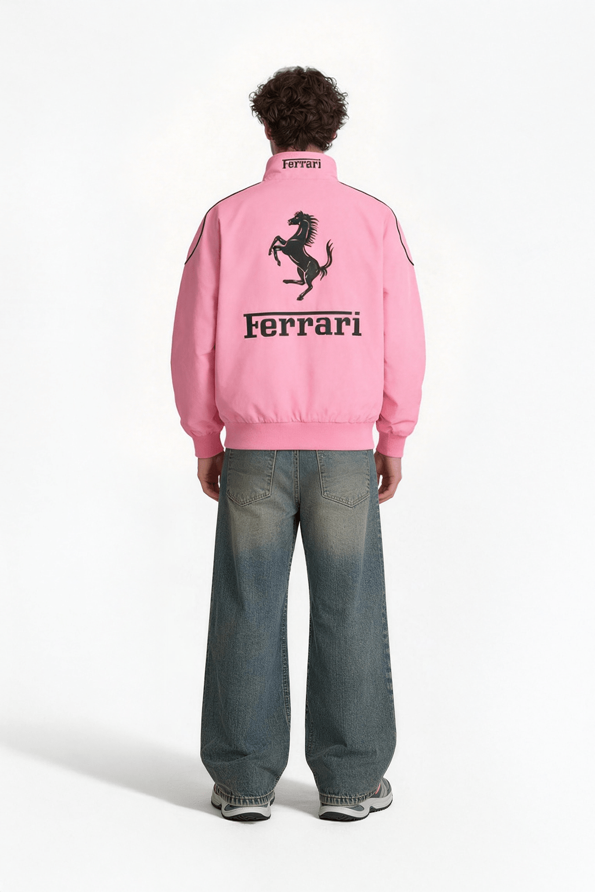 Ferrari F1 Vintage Racing Jacket - Pink Cotton Edition