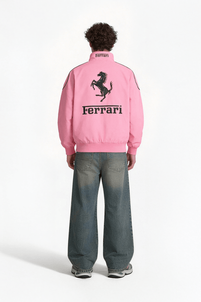 Ferrari F1 Vintage Racing Jacket - Pink Cotton Edition