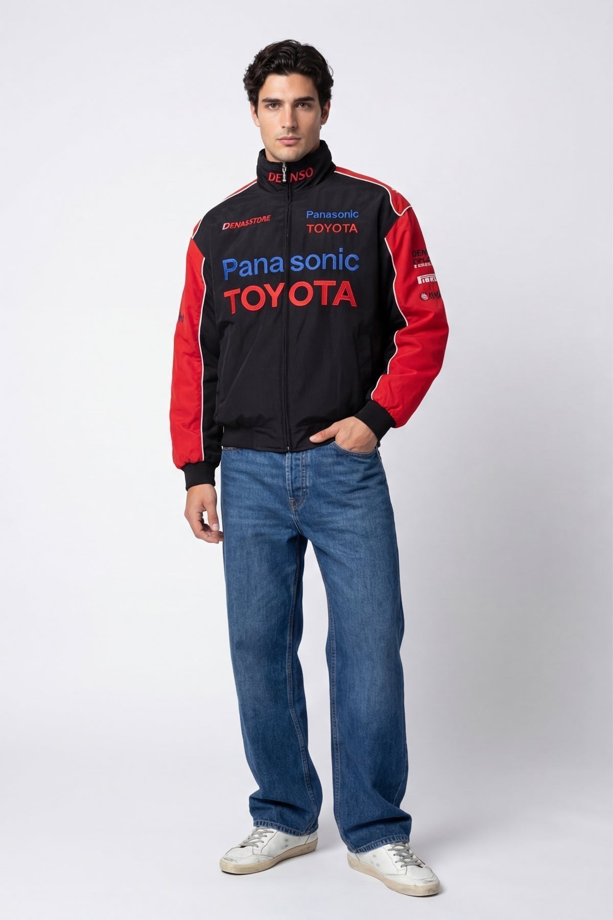 Toyota F1 Vintage Racing Jacket - Red&Black Edition