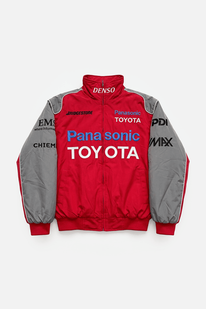 Toyota F1 Vintage Racing Jacket - Red&Grey Edition