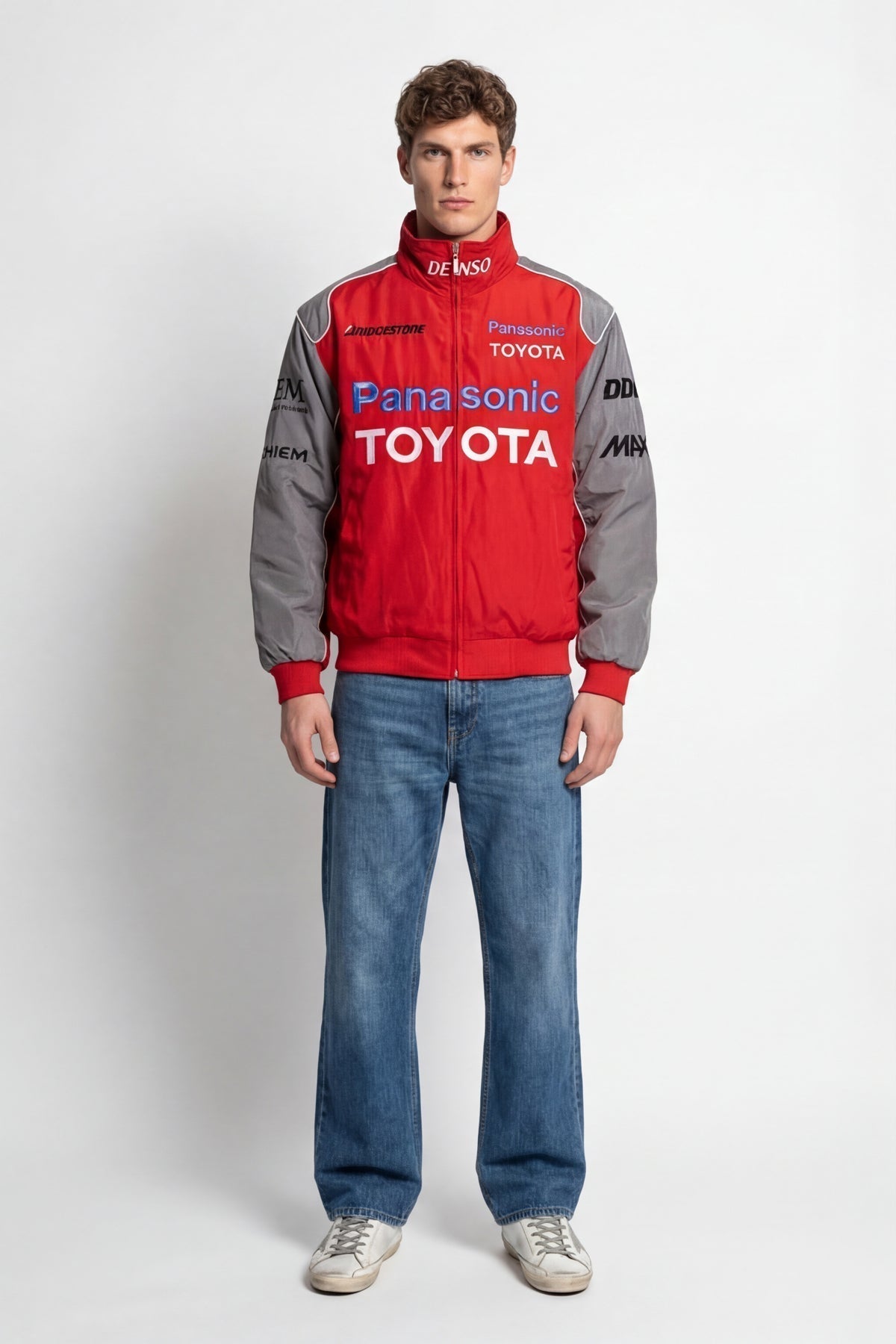 Toyota F1 Vintage Racing Jacket - Red&Grey Edition