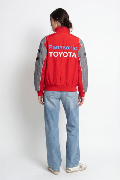 Toyota F1 Vintage Racing Jacket - Red&Grey Edition