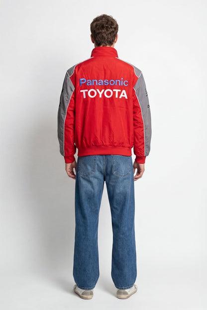Toyota F1 Vintage Racing Jacket - Red&Grey Edition