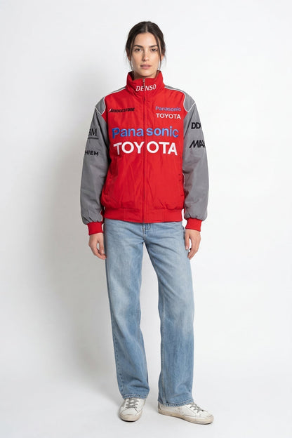 Toyota F1 Vintage Racing Jacket - Red&Grey Edition