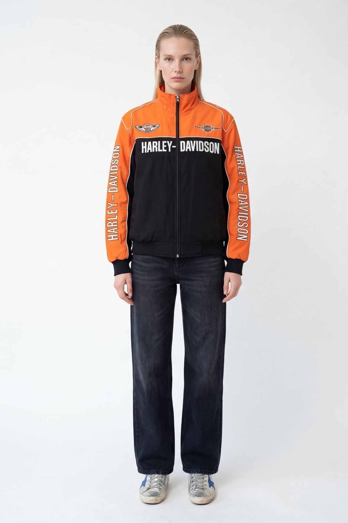 Vintage Harley Davidson 100th Anniversary Jacket (Orange Edition)