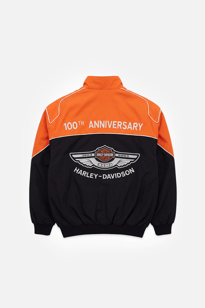 Vintage Harley Davidson 100th Anniversary Jacket (Orange Edition)