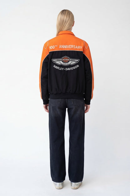 Vintage Harley Davidson 100th Anniversary Jacket (Orange Edition)