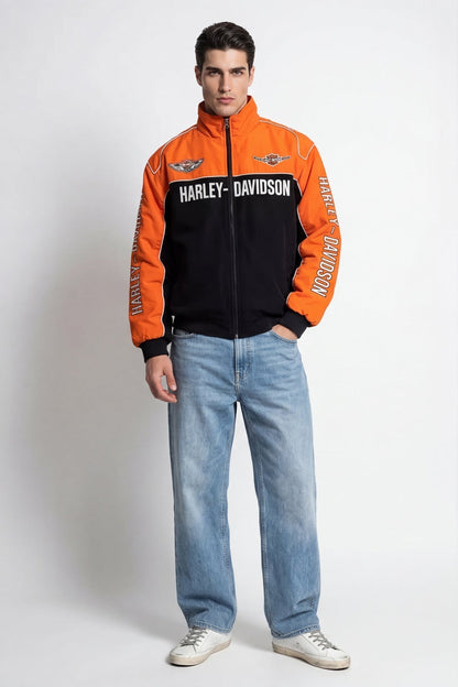 Vintage Harley Davidson 100th Anniversary Jacket (Orange Edition)